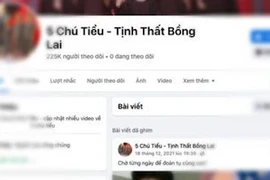 Một trong những trang Facebook chia sẻ hình ảnh trẻ em tại "Tịnh thất Bồng Lai" mà Cục Trẻ em đề nghị xử lý. (Ảnh: PV/Vietnam+)
