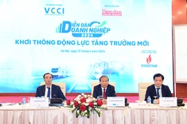 Diễn đàn Doanh nghiệp 2024: Khơi thông động lực tăng trưởng mới, ngày 12/4. (Ảnh: Vietnam+)