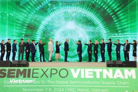 SEMIExpo Viet Nam 2024 là Triển lãm bán dẫn quy mô quốc tế lần đầu tiên và lớn nhất được tổ chức tại Việt Nam. (Ảnh: Vietnam+)