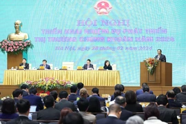 Hội nghị Triển khai Nhiệm vụ phát triển thị trường chứng khoán năm 2024, ngày 28/2. (Ảnh: TTXVN)