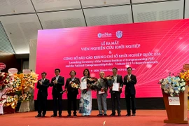 Lễ ra mắt Viện Nghiên cứu Khởi nghiệp, ngày 17/4. (Ảnh: Vietnam+)