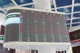 Toàn thị trường ghi nhận 213 mã tăng, 706 mã đứng giá và 681 mã giảm. (Ảnh: Vietnam+)