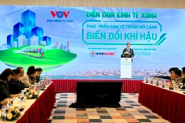 Diễn đàn kinh tế xanh: Phát triển kinh tế trong bối cảnh biến đổi khí hậu, ngày 26/11. (Ảnh: Vietnam+)