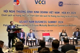 Hội nghị Thượng đỉnh Kinh doanh Việt Nam-Hoa Kỳ lần thứ 7, diễn ra ngày 27/11, tại Hà Nội. (Ảnh: Vietnam+)