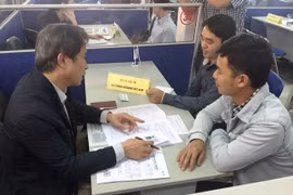 Doanh nghiệp Hàn Quốc phỏng vấn tuyển dụng lao động. (Ảnh minh hoạ: PV/Vietnam+)