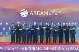  Thủ tướng Phạm Minh Chính và các Trưởng đoàn tham dự Hội nghị Cấp cao ASEAN-Hàn Quốc lần thứ 24. (Ảnh: Dương Giang/TTXVN)