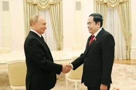 Chủ tịch Quốc hội Trần Thanh Mẫn hội kiến Tổng thống Liên bang Nga Vladimir Putin. (Ảnh: Thống Nhất/TTXVN)