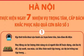 Hà Nội thực hiện ngay 7 nhiệm vụ trọng tâm, cấp bách khắc phục hậu quả bão số 3