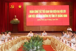 Quang cảnh buổi làm việc. (Ảnh: Văn Đức/TTXVN)