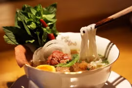 Món phở của nhà hàng Pot Au Phở. (Ảnh: Hồng Đạt/TTXVN)