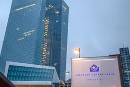 Trụ sở Ngân hàng Trung ương châu Âu (ECB) tại Frankfurt am Main, Đức. (Ảnh: AFP/TTXVN)