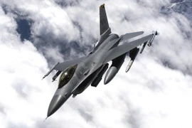 Máy bay chiến đấu F-16 của Không lực Mỹ thực hiện một chuyến bay diễn tập. (Ảnh: AFP/TTXVN)