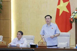 Chủ tịch Quốc hội Vương Đình Huệ phát biểu khai mạc Phiên họp thứ 26 của Ủy ban Thường vụ Quốc hội. (Ảnh: Doãn Tấn/TTXVN) 