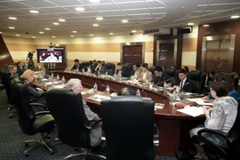 Quang cảnh hội thảo về Các diễn biến trên Biển Đông: Nhận định của Nga và Việt Nam giữa Trung tâm ASEAN, MGIMO và Học viện Ngoại giao Việt Nam trong khuôn khổ Ngày Việt Nam tại Liên bang Nga. (Ảnh: Quang Vinh/TTXVN)