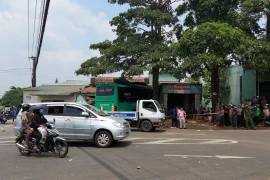 Hiện trường vụ tai nạn.(Ảnh: Quang Thái/TTXVN)