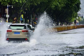 Cảnh ngập lụt tại Phúc Kiến, Trung Quốc ngày 29/7/2023. (Nguồn: THX/TTXVN)