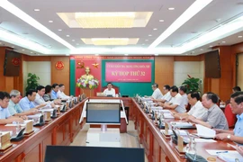 Quang cảnh Kỳ họp thứ 32 của Uỷ ban Kiểm tra Trung ương. (Ảnh: Phương Hoa/TTXVN)