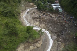 Hiện trường khu vực bị lũ quét tại Guatemala. (Nguồn: AP) 