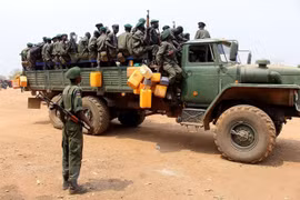 Binh sỹ Nam Sudan làm nhiệm vụ tại Juba. (Nguồn: AFP/TTXVN)