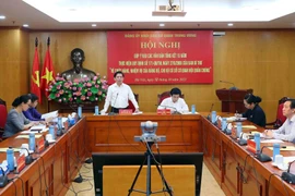 Ông Nguyễn Văn Thể, Ủy viên Trung ương Đảng, Bí thư Đảng bộ Khối các cơ quan Trung ương phát biểu. (Ảnh: An Đăng/TTXVN)