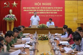 Quang cảnh buổi làm việc. (Ảnh: Danh Lam/TTXVN)