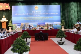 Quang cảnh Hội nghị Hội đồng Điều phối vùng Bắc Trung Bộ và Duyên hải Trung Bộ. (Ảnh: Trần Lê Lâm/TTXVN) 