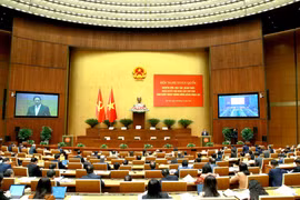 Hội nghị nghe Ủy viên Bộ Chính trị, Thủ tướng Chính phủ Phạm Minh Chính truyền đạt chuyên đề: "Tiếp tục đổi mới, nâng cao chất lượng chính sách xã hội, đáp ứng yêu cầu sự nghiệp xây dựng và bảo vệ Tổ quốc trong giai đoạn mới." (Ảnh: Phương Hoa/TTXVN)