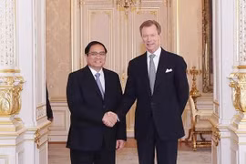 Thủ tướng Phạm Minh Chính hội kiến Đại Công tước Luxembourg Henri. (Ảnh: Dương Giang/TTXVN) 