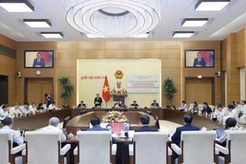 Toàn cảnh phiên giám sát chuyên đề của Ủy ban Thường vụ Quốc hội về đổi mới giáo dục phổ thông. (Ảnh: Doãn Tấn/TTXVN)