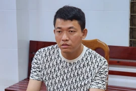 Đối tượng Huỳnh Hồng Hải tại Cơ quan điều tra. (Ảnh: Công Mạo/TTXVN)