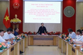 Toàn cảnh buổi làm việc. (Ảnh: Đặng Tuấn/TTXVN)