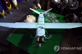 Một máy bay không người lái của Triều Tiên được phát hiện ở một khu vực miền núi của Hàn Quốc vào năm 2017. (Nguồn: Yonhap) 