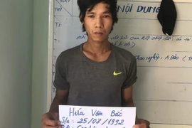 Đối tượng Hứa Văn Bắc bị lực lượng chức năng bắt giữ. (Ảnh: TTXVN phát)