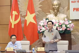Chủ tịch Quốc hội Vương Đình Huệ phát biểu. (Ảnh: Doãn Tấn/TTXVN) 