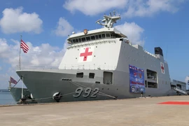 Tàu bệnh viện 992 của Hải quân Indonesia tham gia cuộc Diễn tập Đoàn kết ASEAN lần thứ nhất (ASEX 01-Natuna). (Ảnh: Hữu Chiến/TTXVN)