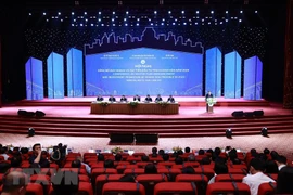 Toàn cảnh hội nghị công bố quy hoạch và xúc tiến đầu tư tỉnh Khánh Hòa năm 2023. (Ảnh: Dương Giang/TTXVN)