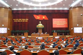 Quang cảnh Hội nghị toàn quốc tổng kết công tác kiểm tra, giám sát của Đảng năm 2023, triển khai nhiệm vụ năm 2024. (Ảnh: Phương Hoa/TTXVN)