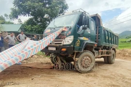Hiện trường vụ tai nạn. (Nguồn: Báo Lào Cai)