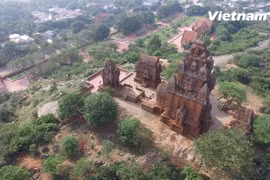 Những công trình tháp Chàm tuyệt đẹp tại Ninh Thuận. (Ảnh: Tùng Lâm/Vietnam+)
