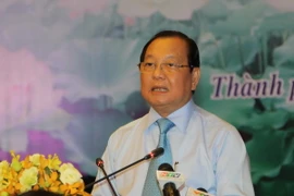 Bí thư Thành ủy Thành phố Hồ Chí Minh Lê Thanh Hải. (Ảnh: Thanh Vũ/TTXVN)