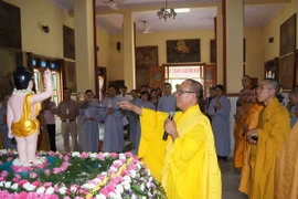 Cộng đồng người Việt tại Ấn Độ tham dự lễ Phật đản tại chùa Ladakh-BudVihar. (Ảnh: Minh Lý-Đăng Chính/Vietnam+)