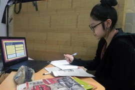 Học sinh học trực tuyến tại nhà. Ảnh minh họa. (Ảnh: TTXVN phát)