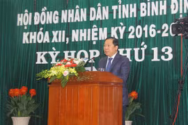Ông Nguyễn Phi Longđược bầu làm Chủ tịch UBND tỉnh Bình Định nhiệm kỳ 2016-2021. (Ảnh: Nguyên Linh/TTXVN)
