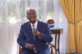 Tổng thống Bờ Biển Ngà Alassane Ouattara. (Ảnh: AFP/TTXVN)