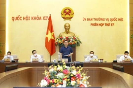 Chủ tịch Quốc hội Vương Đình Huệ phát biểu kết luận phiên họp. (Ảnh: Doãn Tấn/TTXVN)
