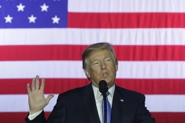 Tổng thống Mỹ Donald Trump phát biểu tại một sự kiện ở Indianapolis, bang Indiana. (Nguồn: AFP/TTXVN)