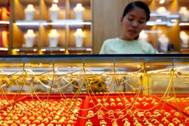 Một cửa hàng vàng ở Yangon, Myanmar. (Nguồn: THX/TTXVN)