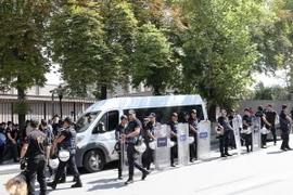 Cảnh sát Thổ Nhĩ Kỳ được triển khai tại Ankara. (Nguồn: AFP/TTXVN)
