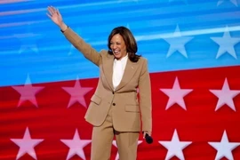 Ứng cử viên Tổng thống của đảng Dân chủ, Phó Tổng thống Kamala Harris tại Đại hội Toàn quốc của đảng ở Chicago, bang Illinois, Mỹ, ngày 19/8/2024. (Ảnh: Getty Images/TTXVN)