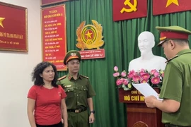 Bị can Đặng Thị Hàn Ni thời điểm bị bắt. (Nguồn: Cơ quan Công an)